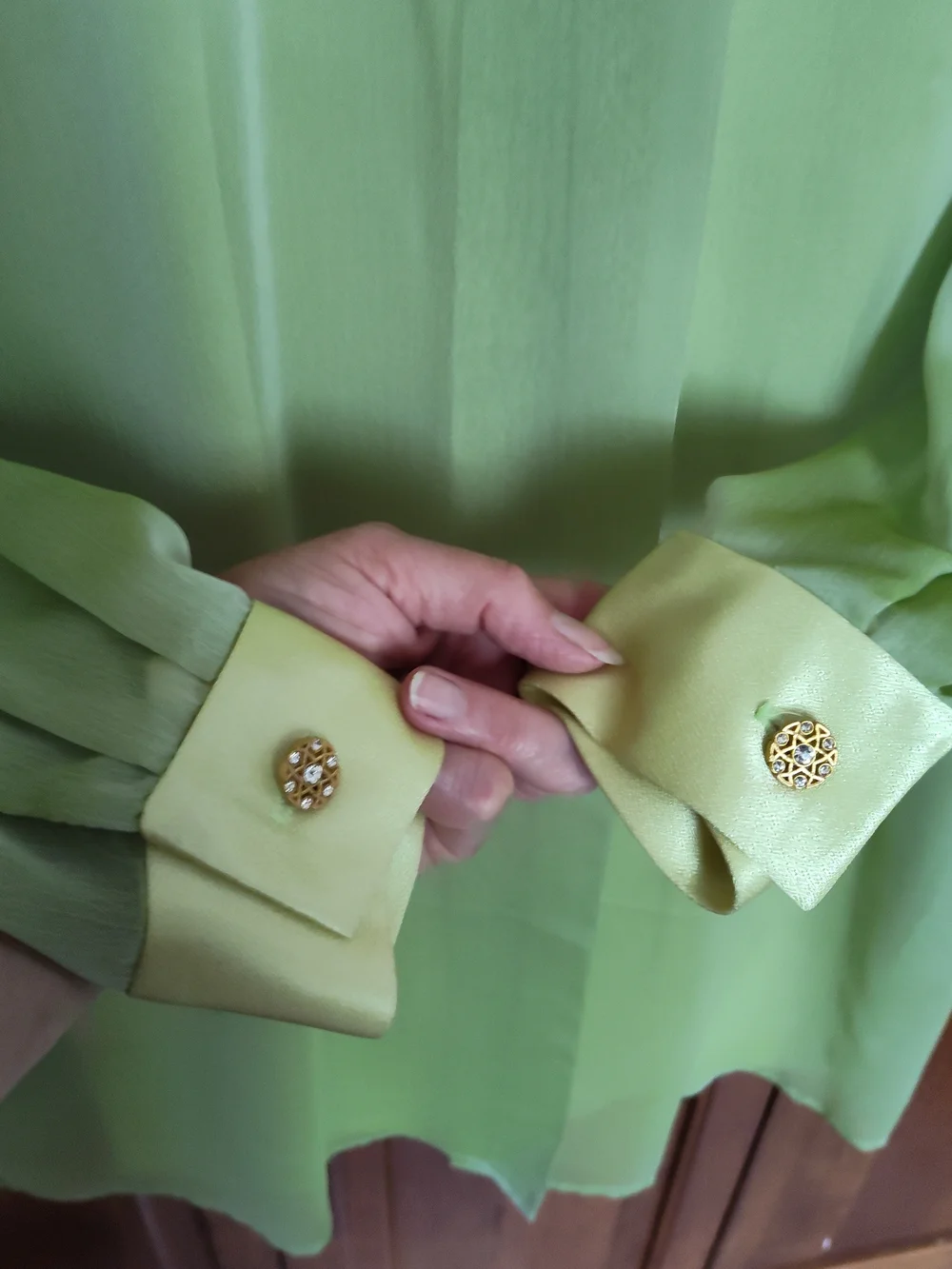 Vintage J.R. Nites by Caliendo Pale Green Formal 2-pc Dress Set
